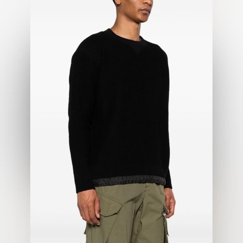 sacai drawstring-hem ribbed-knit jumper size L(3) BNWT